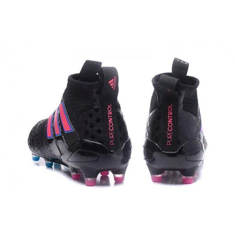 Image of Adidas ACE 17+ Purecontrol FG Soccer Cleats Core Black Pink - KicksNatics