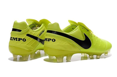 Image of Nike Tiempo Legend VI FG Soccer Cleats Lemon Volt Black - KicksNatics