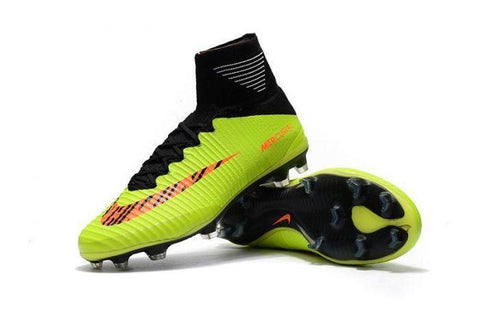 Image of Nike Mercurial Superfly V FG Soccer Cleats Fluorescent Green Black - KicksNatics