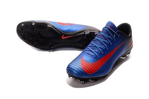 Image of Nike Mercurial Vapor XI FG Soccer Cleats Blue Black Red - KicksNatics