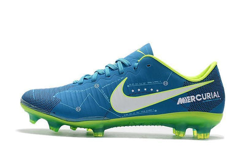 Image of Nike Mercurial Vapor XI Neymar FG Soccer Cleats Blue Electric Green - KicksNatics