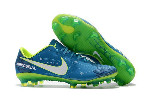Image of Nike Mercurial Vapor XI Neymar FG Soccer Cleats Blue Electric Green - KicksNatics