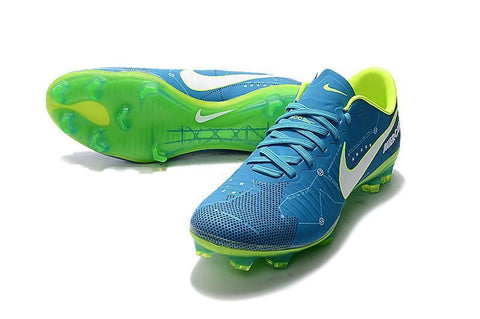 Image of Nike Mercurial Vapor XI Neymar FG Soccer Cleats Blue Electric Green - KicksNatics