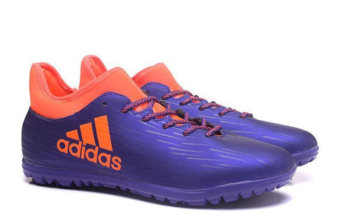 Image of Adidas X 16.3 Turf Soccer Cleats Blue Solar Red - KicksNatics
