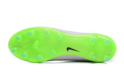 Image of Nike Mercurial Vapor XI AG Soccer Cleats Grey Black Green - KicksNatics