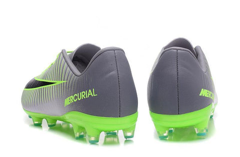 Image of Nike Mercurial Vapor XI AG Soccer Cleats Grey Black Green - KicksNatics