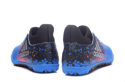 Image of Adidas X 16.3 Turf Soccer Cleats Blue Black White - KicksNatics