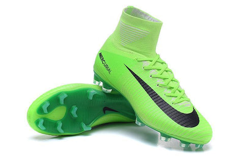 Image of Nike Mercurial Superfly V FG Soccer Cleats Grass Green Black - KicksNatics