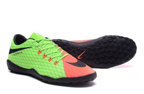 Image of Nike Hypervenom Phelon III Turf Soccer Cleats Grass Green Orange - KicksNatics