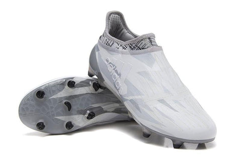 Image of Adidas X 16+ Purechaos FG Soccer Cleats White Clear Grey Black - KicksNatics