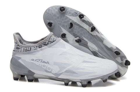 Image of Adidas X 16+ Purechaos FG Soccer Cleats White Clear Grey Black - KicksNatics