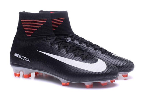 Image of Nike Mercurial Superfly V FG Soccer Cleats Black Orange White - KicksNatics