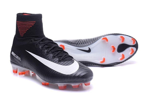Image of Nike Mercurial Superfly V FG Soccer Cleats Black Orange White - KicksNatics
