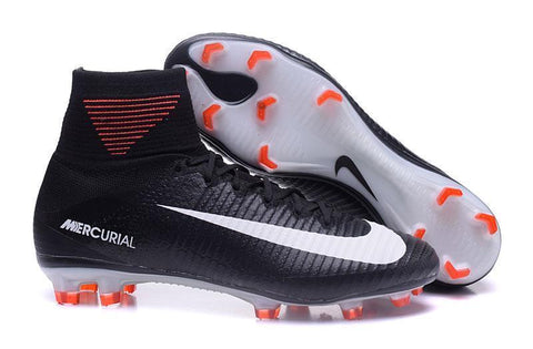 Image of Nike Mercurial Superfly V FG Soccer Cleats Black Orange White - KicksNatics