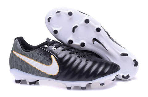 Image of Nike Tiempo Legend VII FG Soccer Cleats Black White Orange - KicksNatics