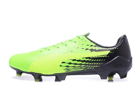 Image of PUMA evoSPEED 17 SL-S FG Soccer Cleats Green Black Yellow - KicksNatics