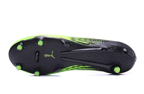 Image of PUMA evoSPEED 17 SL-S FG Soccer Cleats Green Black Yellow - KicksNatics