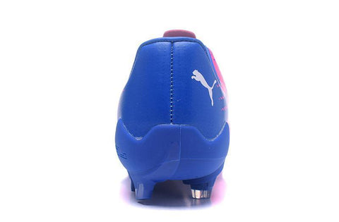 Image of PUMA evoSPEED 17 SL-S FG Soccer Cleats Pink Blue White - KicksNatics