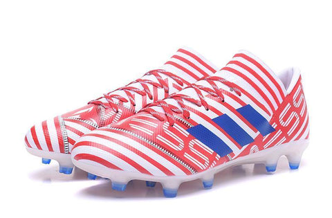 Image of Adidas Nemeziz 17.3 FG Soccer Cleats Red Blue White - KicksNatics