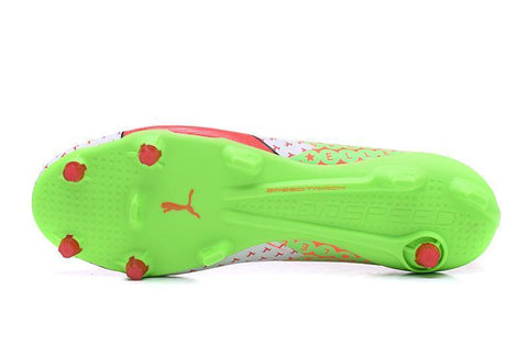 Image of PUMA evoSPEED 17 SL-S FG Soccer Cleats White Orange Green