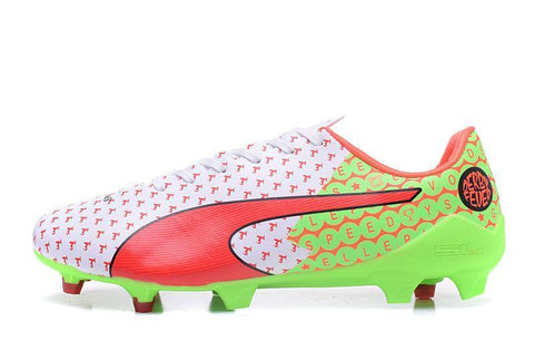 Image of PUMA evoSPEED 17 SL-S FG Soccer Cleats White Orange Green