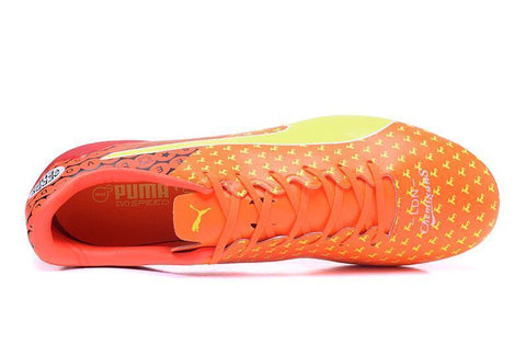 Image of PUMA evoSPEED 17 SL-S FG Soccer Cleats Orange Yellow Red Black - KicksNatics