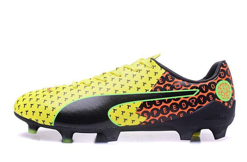 Image of PUMA evoSPEED 17 SL-S FG Soccer Cleats Yellow Black Orange