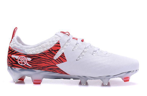 Image of PUMA evoPOWER Vigor 1 FG Soccer Cleats White Red Black - KicksNatics