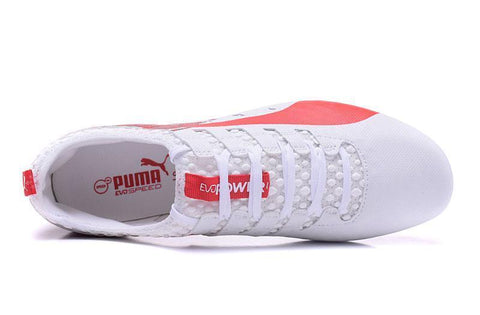 Image of PUMA evoPOWER Vigor 1 FG Soccer Cleats White Red Black - KicksNatics