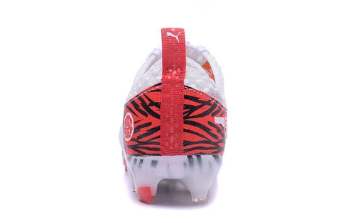 Image of PUMA evoPOWER Vigor 1 FG Soccer Cleats White Red Black - KicksNatics
