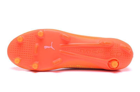 Image of PUMA evoSPEED 17 FG Soccer Cleats Orange Black White - KicksNatics