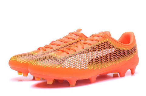 Image of PUMA evoSPEED 17 FG Soccer Cleats Orange Black White - KicksNatics
