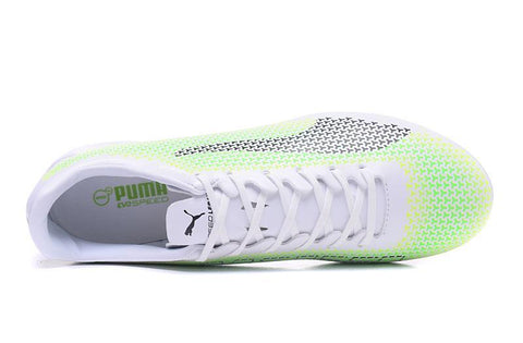 Image of PUMA evoSPEED 17 FG Soccer Cleats White Grass Green Black - KicksNatics
