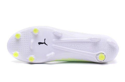 Image of PUMA evoSPEED 17 FG Soccer Cleats White Grass Green Black - KicksNatics