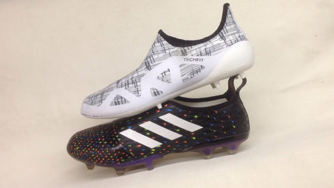 Image of Adidas Glitch Skin 17 FG Soccer Shoes Core Black Solar Red White - KicksNatics