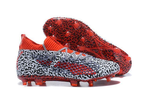 Image of PUMA Future 18.1 Netfit FG Soccer Cleats Black White Red