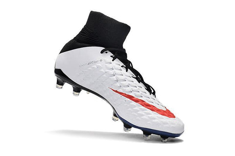 Image of Nike Hypervenom Phantom III DF FG Soccer Cleats Black White Red - KicksNatics