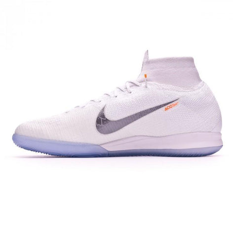 Image of Nike Mercurial SuperflyX VI Elite IC Soccer Cleats White Metallic Grey - KicksNatics