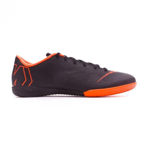 Image of Nike Mercurial VaporX XII Academy IC Soccer Cleats Total Black Orange - KicksNatics