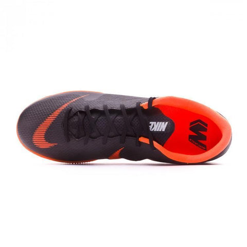 Image of Nike Mercurial VaporX XII Academy IC Soccer Cleats Total Black Orange - KicksNatics