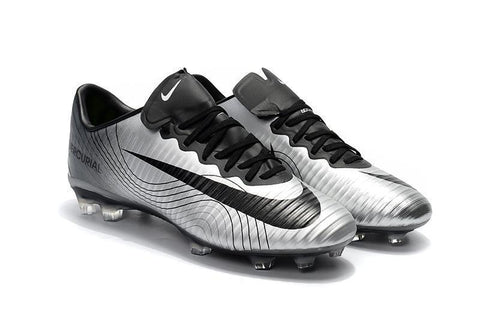 Image of Nike Mercurial Vapor XI FG Soccer Cleats Silver Black - KicksNatics