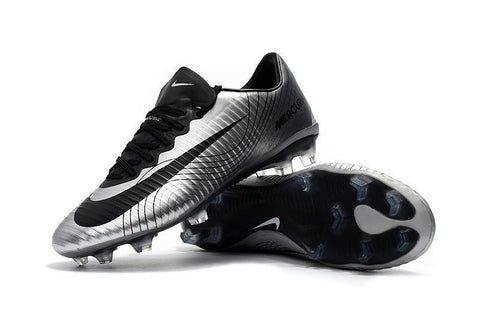 Image of Nike Mercurial Vapor XI FG Soccer Cleats Silver Black - KicksNatics