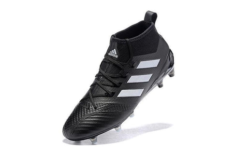 Image of Adidas ACE 17.1 Primeknit Soccer Cleats CoreBlack White Night Metallic - KicksNatics