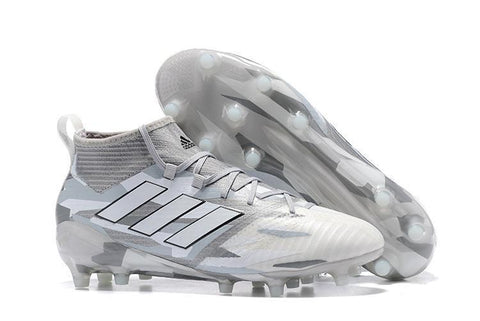 Image of Adidas ACE 17.1 Primeknit Camouflage Soccer Cleats White Grey - KicksNatics