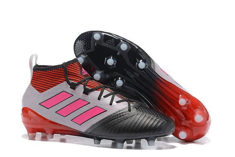 Image of Adidas ACE 17.1 Primeknit Soccer Cleats Red White Pink Black - KicksNatics