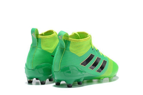 Image of Adidas ACE 17.1 Primeknit FG Soccer Cleats Solar Core Green Black - KicksNatics