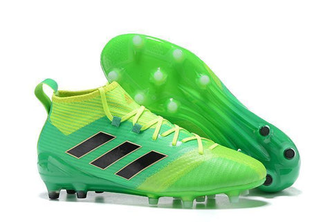 Image of Adidas ACE 17.1 Primeknit FG Soccer Cleats Solar Core Green Black - KicksNatics
