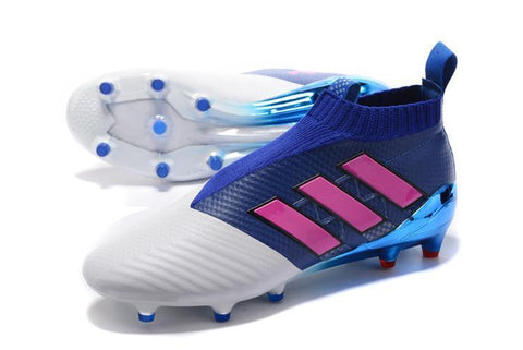Image of Adidas Ace 17+ Purecontrol FG Soccer Cleats Blue White Pink - KicksNatics