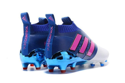 Image of Adidas Ace 17+ Purecontrol FG Soccer Cleats Blue White Pink - KicksNatics