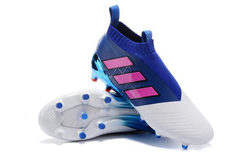 Image of Adidas Ace 17+ Purecontrol FG Soccer Cleats Blue White Pink - KicksNatics